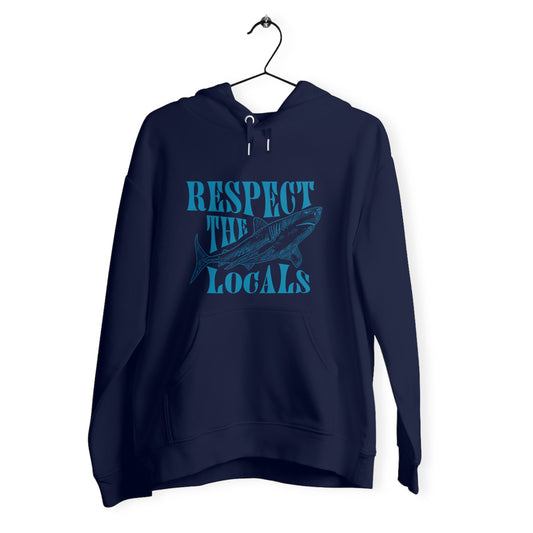 sweat à capuche respect the locals vegan message océan éthique