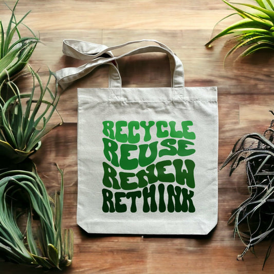 tote bag recyclé message écologique consommation responsable