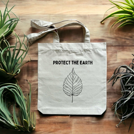 tote bag recyclé protect the earth, vegan et durable